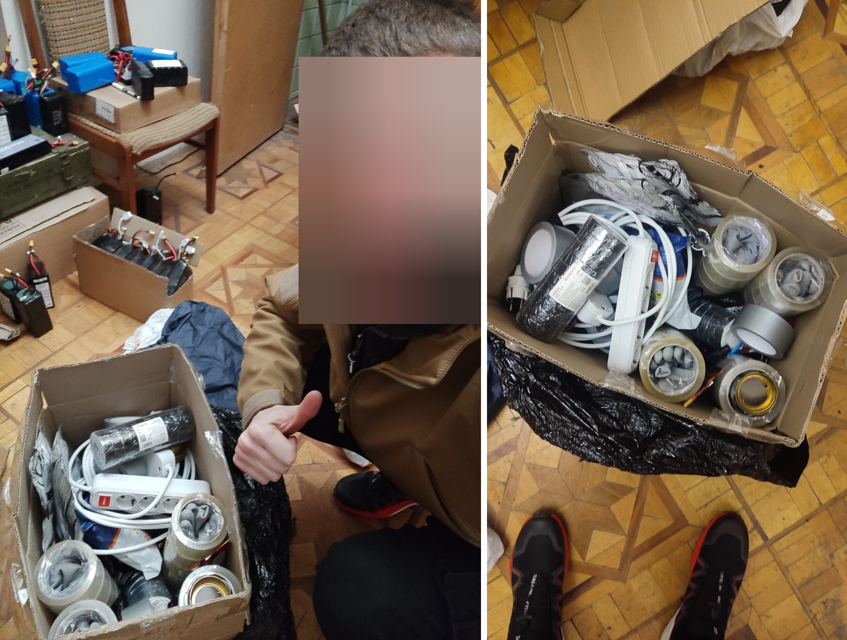 Extension leads and packing supplies